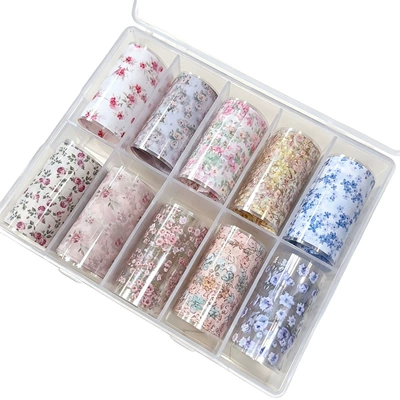 small floral nail art transfer paper, Dırnaq bəzəkləri