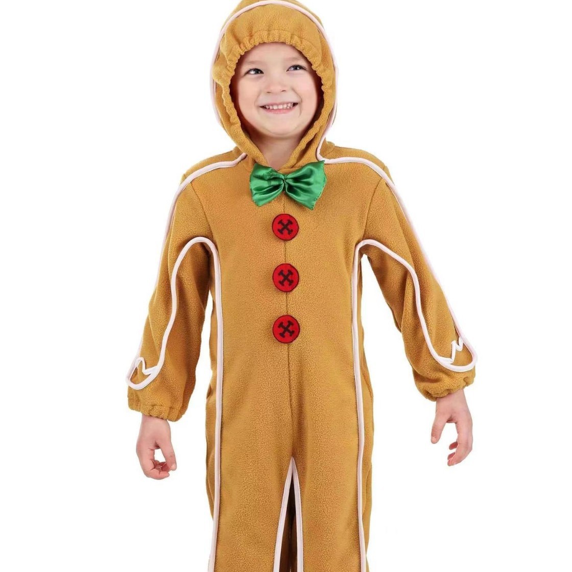 Nuevo hombre de pan de jengibre de Navidad traje de Halloween para niños cráneo Caballero hombre de pan de jengibre Cosplay mono