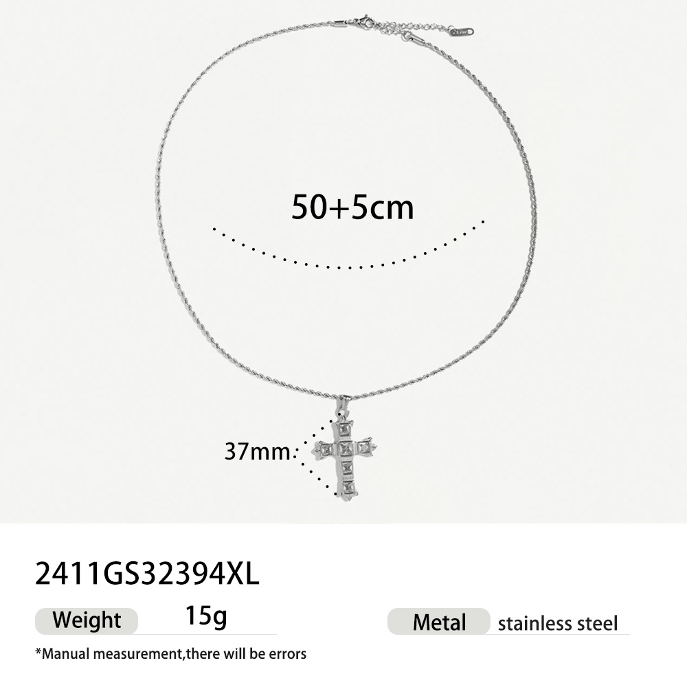 TENA Europa y los Estados Unidos cruzados pendientes de perla de zircón INS diseño delicado galvanizado 18K joyas de collar de oro