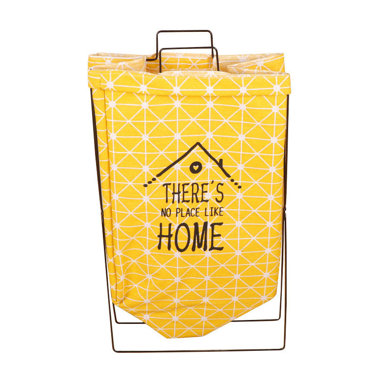 Bolsa de almacenamiento de algodón y lino plegable portátil soporte cesta de almacenamiento cesta de lavandería hogar ropa juguete Cubo de almacenamiento