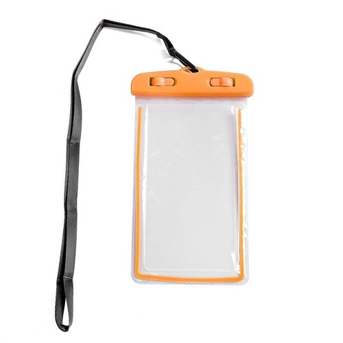 Luminous mobile phone waterproof case fluorescent pvc transparent mobile phone waterproof bag swimming rafting diving protective case wholesale