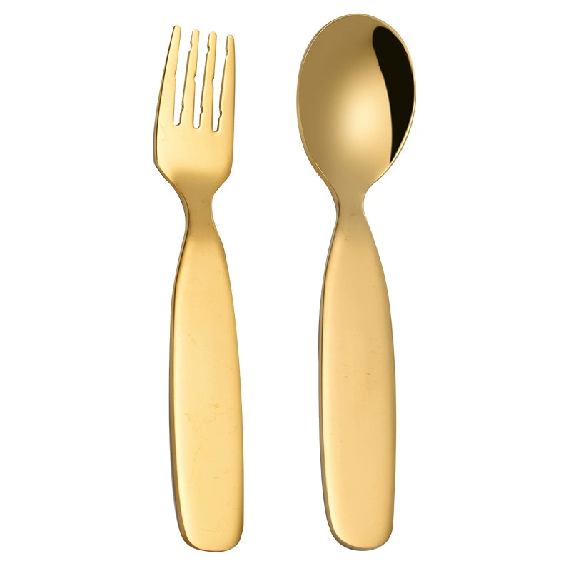Children's cute spoon stainless steel for supplementary food, tableware, set, stainless steel AISI 304