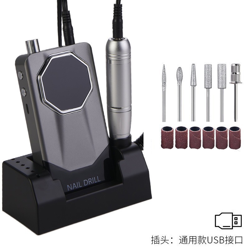 Polizador de manicuras de almacenamiento eléctrico polizador de manicuras de manicuras de manicuras de eliminación profesional de manicuras de piel muerta 45000 rpm