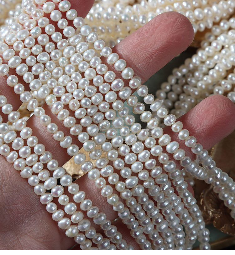 Fashion Solid Color Natural Freshwater Pearl Beaded Necklace 1 Piece display picture 1