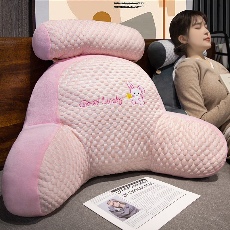 Frío y frío, frijol de hielo, cojín de cabecera de cintura en zigzag, animal lindo, conejo, dinosaurio, delfín, dibujos animados divertidos.