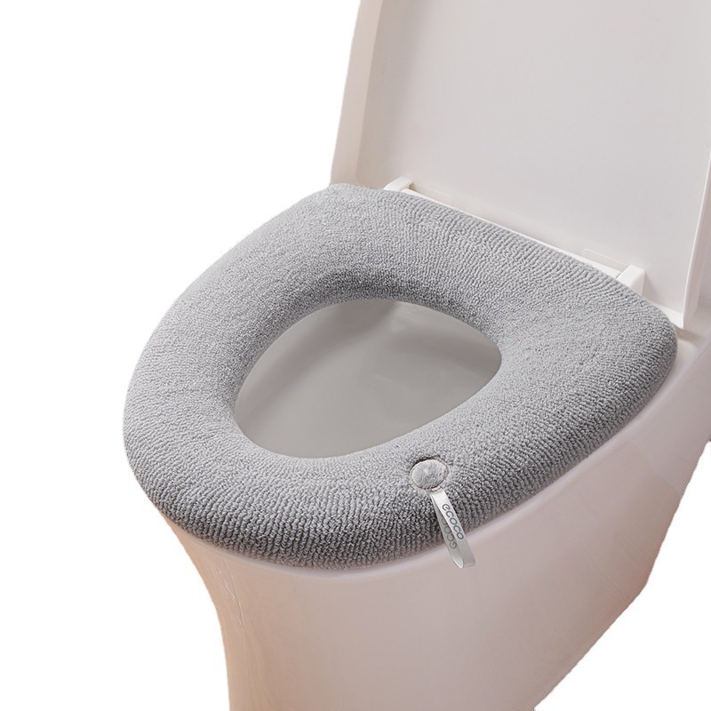 Engrosada cubierta del cojín del asiento del inodoro de invierno cojín del hogar pegatinas de otoño e invierno Cuatro Estaciones universal de felpa asiento de inodoro