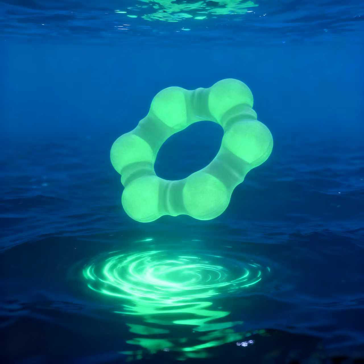 Luminous Liquid Silicone Locking Ring, Manual Delay Cock Ring for Men — detail image 5