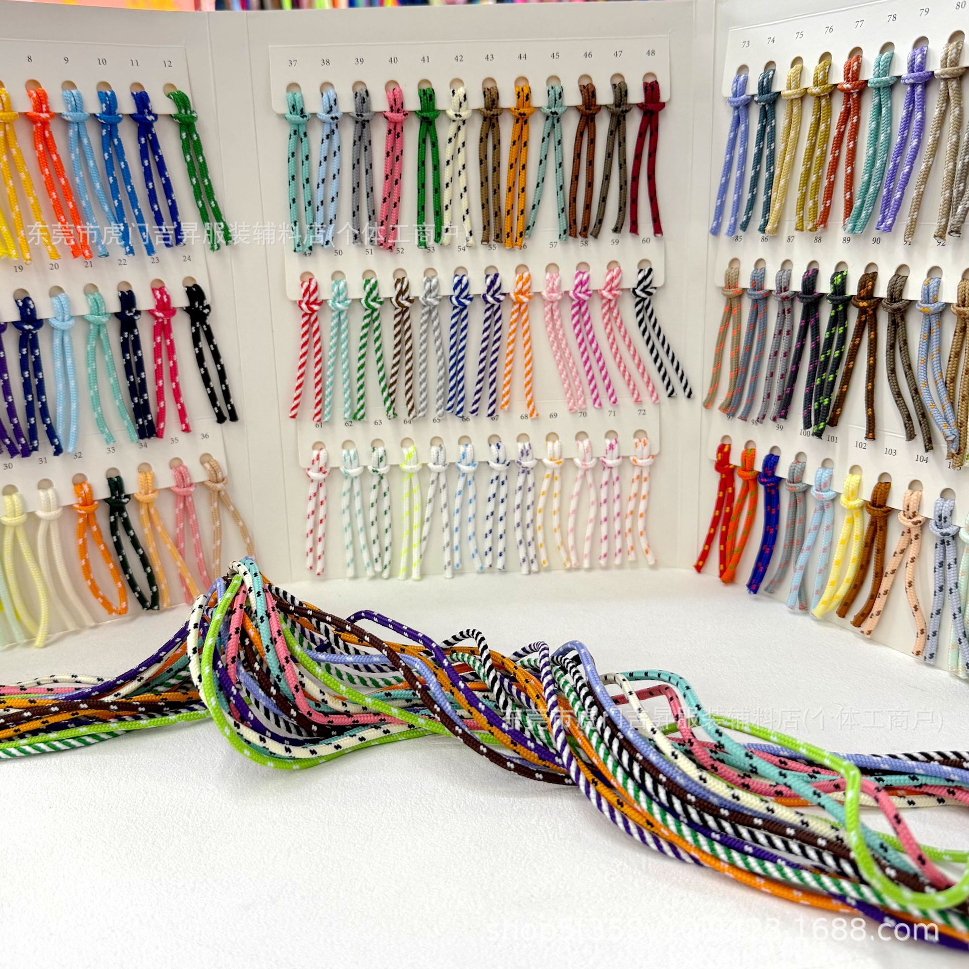 3mm现货伞绳圆绳miu散拍包芯间色拉链头拉头DIY手工编织挂绳绳子