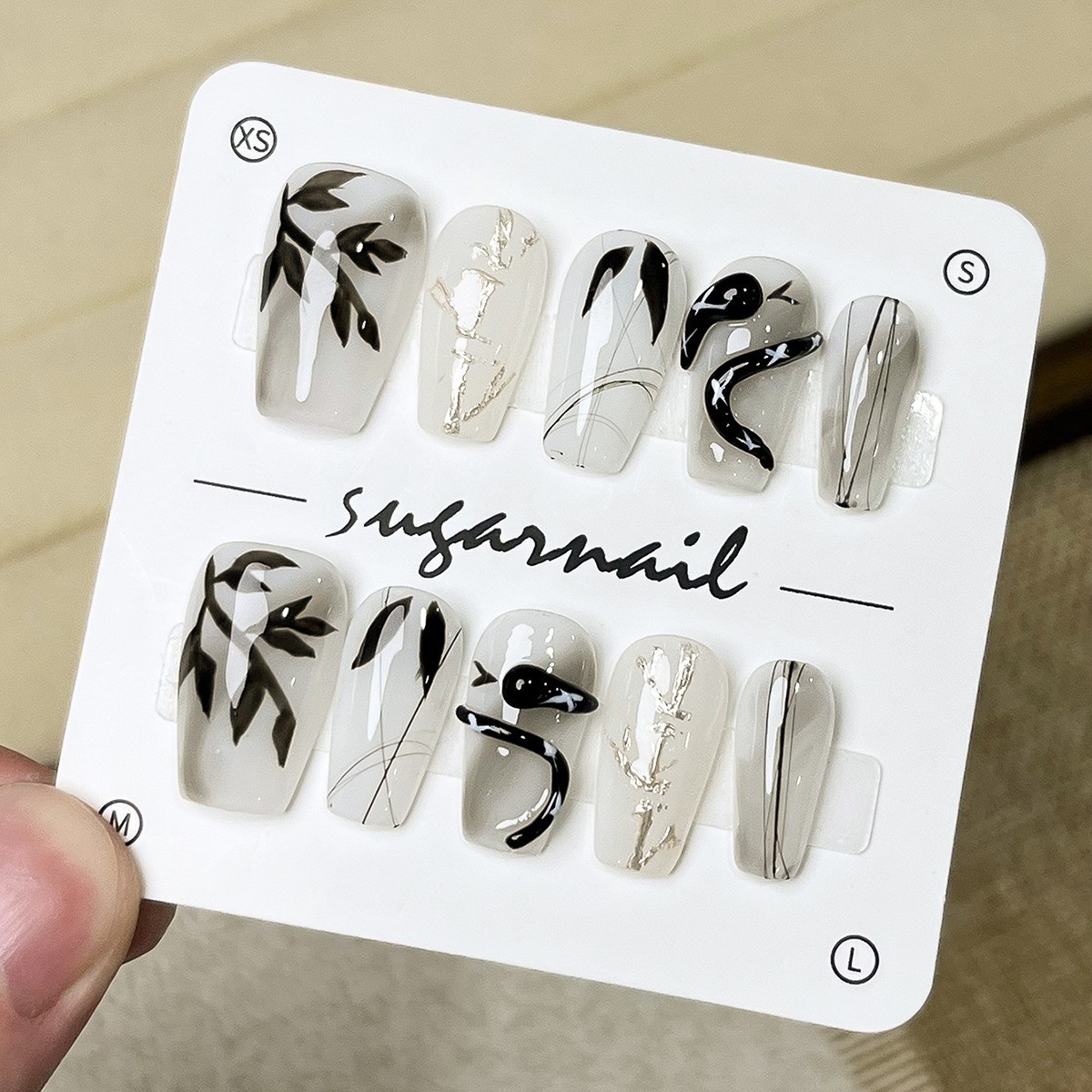 Manicure nuevo cristal ojo de gato usar uñas de alta calidad manuales manicure piezas de 10 piezas empaquetadas decodificación usar uñas al por mayor