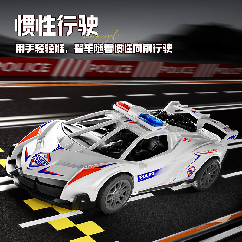 Coches de juguete para niños autos de carreras interactivos padres-hijos autos deportivos de inercia autos de policía modelo de simulación regalos para niños al por mayor