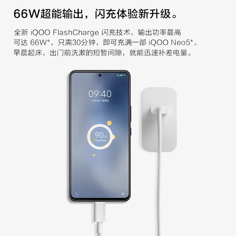 IQOONeo5充電器iQOONeo5s/se活力版を適用して44/55/66wスーパーフラッシュ3cを充電する|undefined