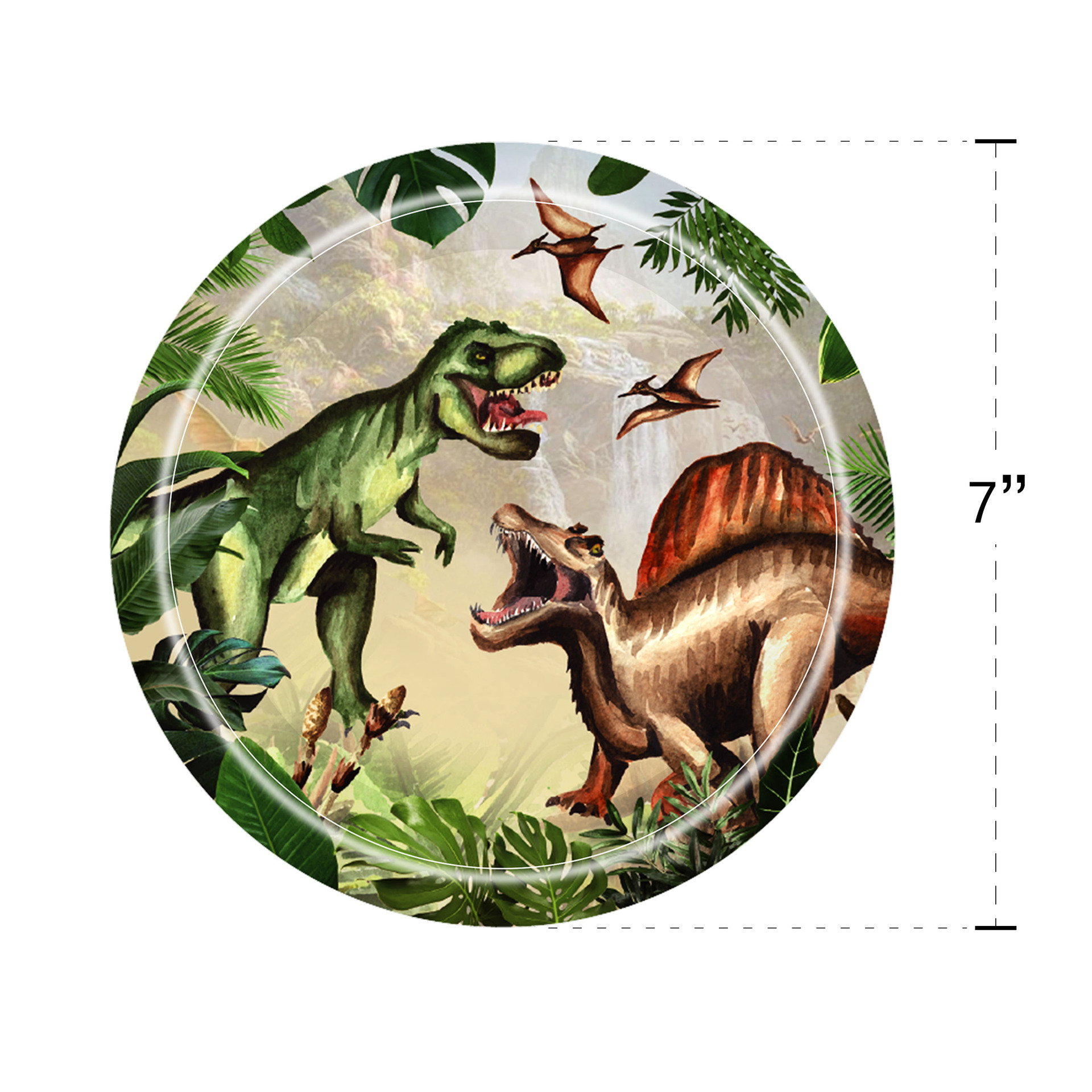 Platos de papel transfronterizos Dinosaurios Tema jurásico Suministros de fiesta de cumpleaños Platos de papel Taza de papel Juego de vajilla desechable