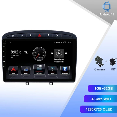 For 13-18 Peugeot 408 Android Large Screen Central Control Navigation Stereo Gps Reversing Image (DVD Navigation) - quad-core-1g32gb-wifi