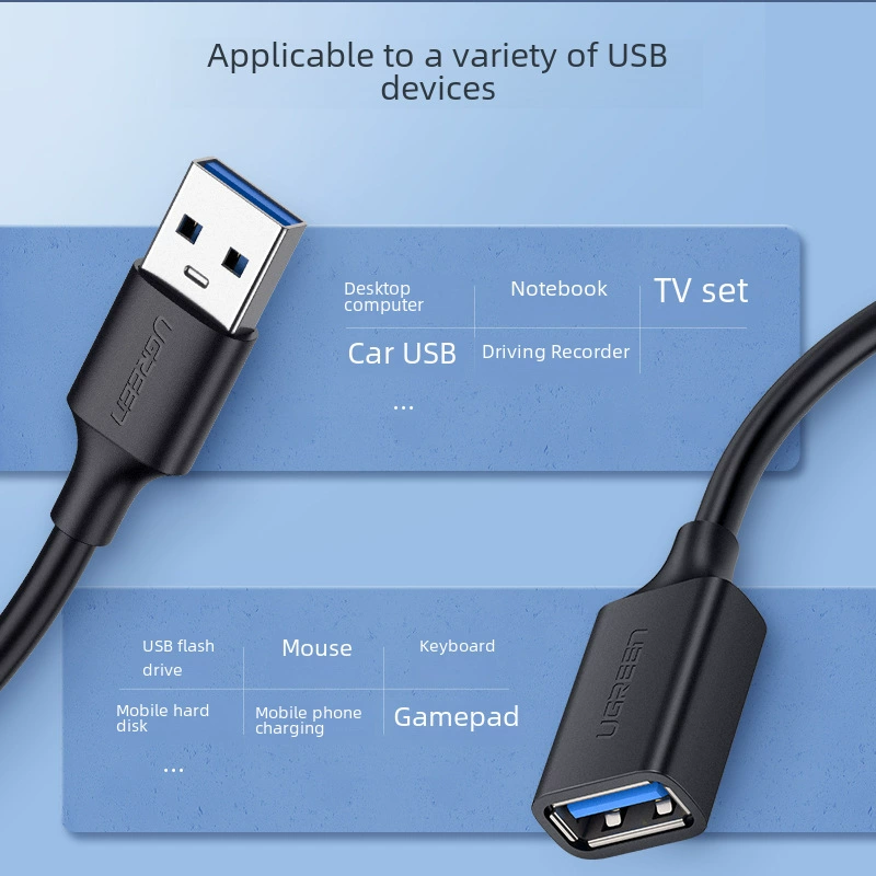 Продолжитель, ноутбук, USB-флешка, длинная мышь, масштаб 1:2, 2/3, 3м
