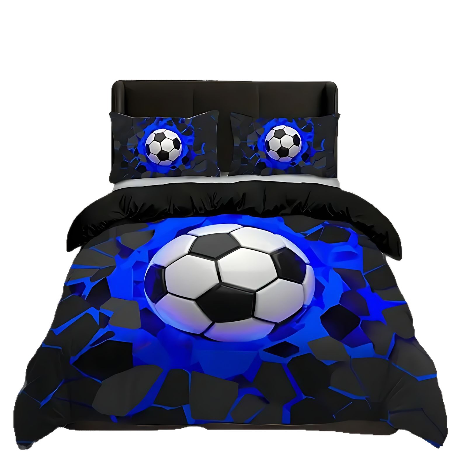 TEMU / JIT Fashion Sports League Football Pattern 3D Digital Printing Cover Kit suministro directo transfronterizo