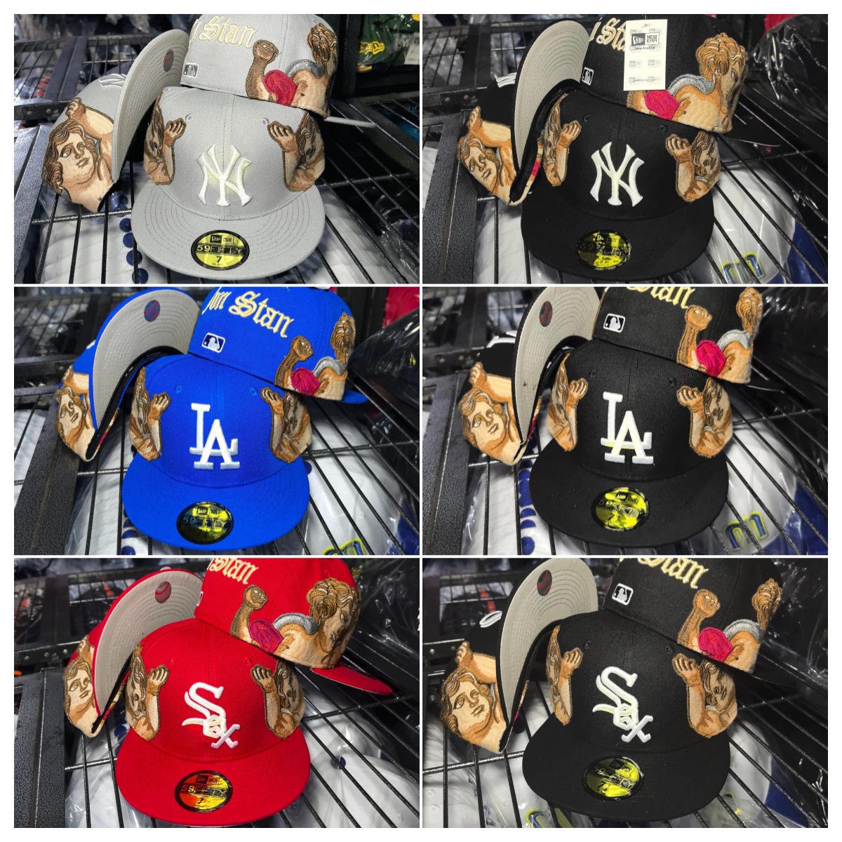 MLB baseball cap, a popular item for cross-border sales, featuring an angel doll design, NY Yankees team logo, suitable for outdoor sports and hip-hop style, with a hard brim and a flat top for sun protection