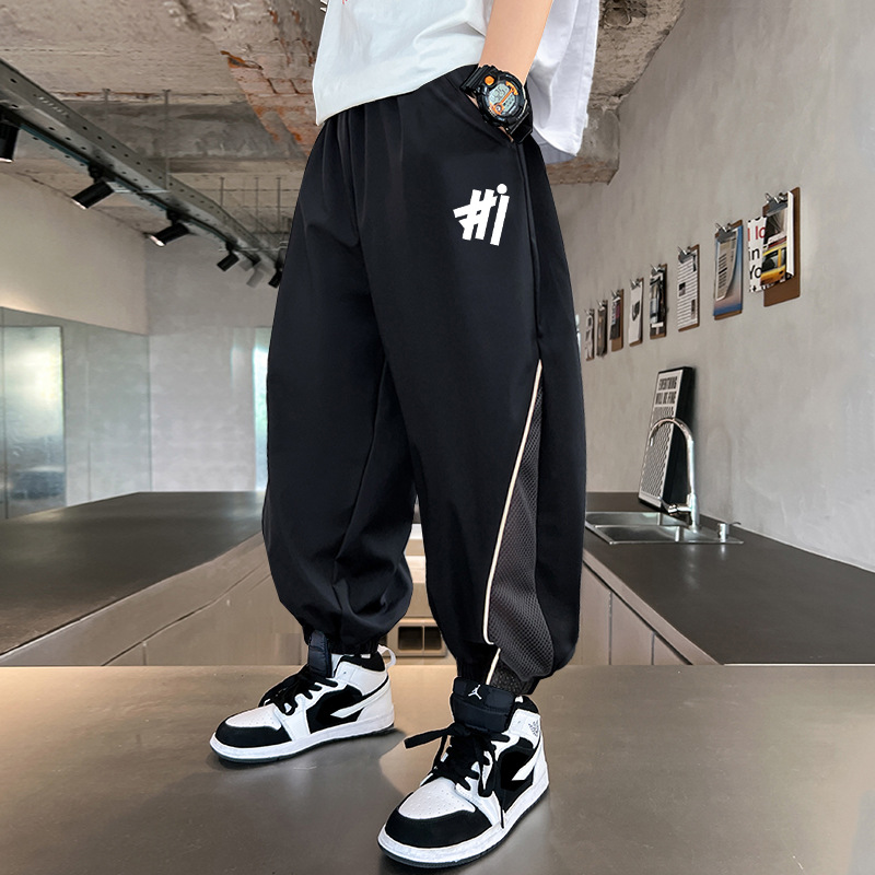 Wjp-hi ice silk mosquito repellent pants - men's black (no drawstring) / 110cm