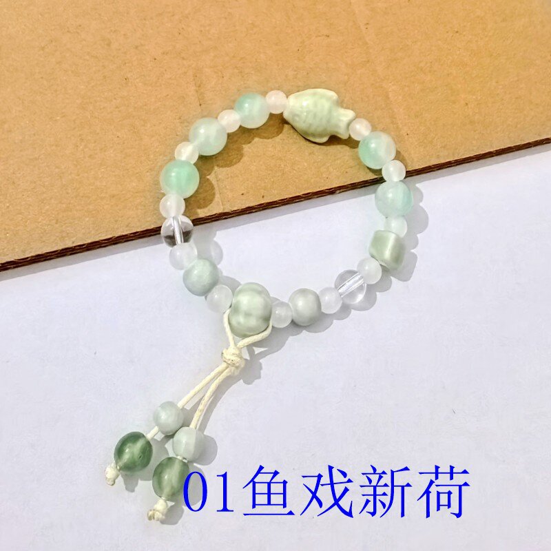 Jingdezhen New Macaron Cute Healing Ceramic Beaded Bracelet Niche Jewelry Couple and Best Friend Accessories Wholesale