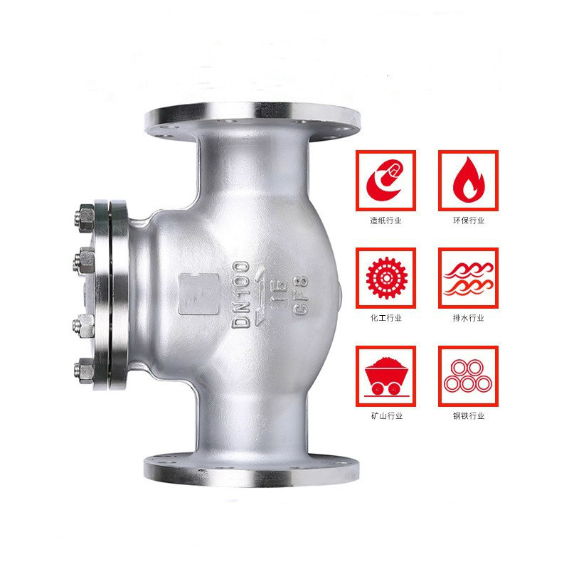 浙江南高批发 H44W-16P法兰止回阀 旋启式不锈钢止回阀水泵单向阀