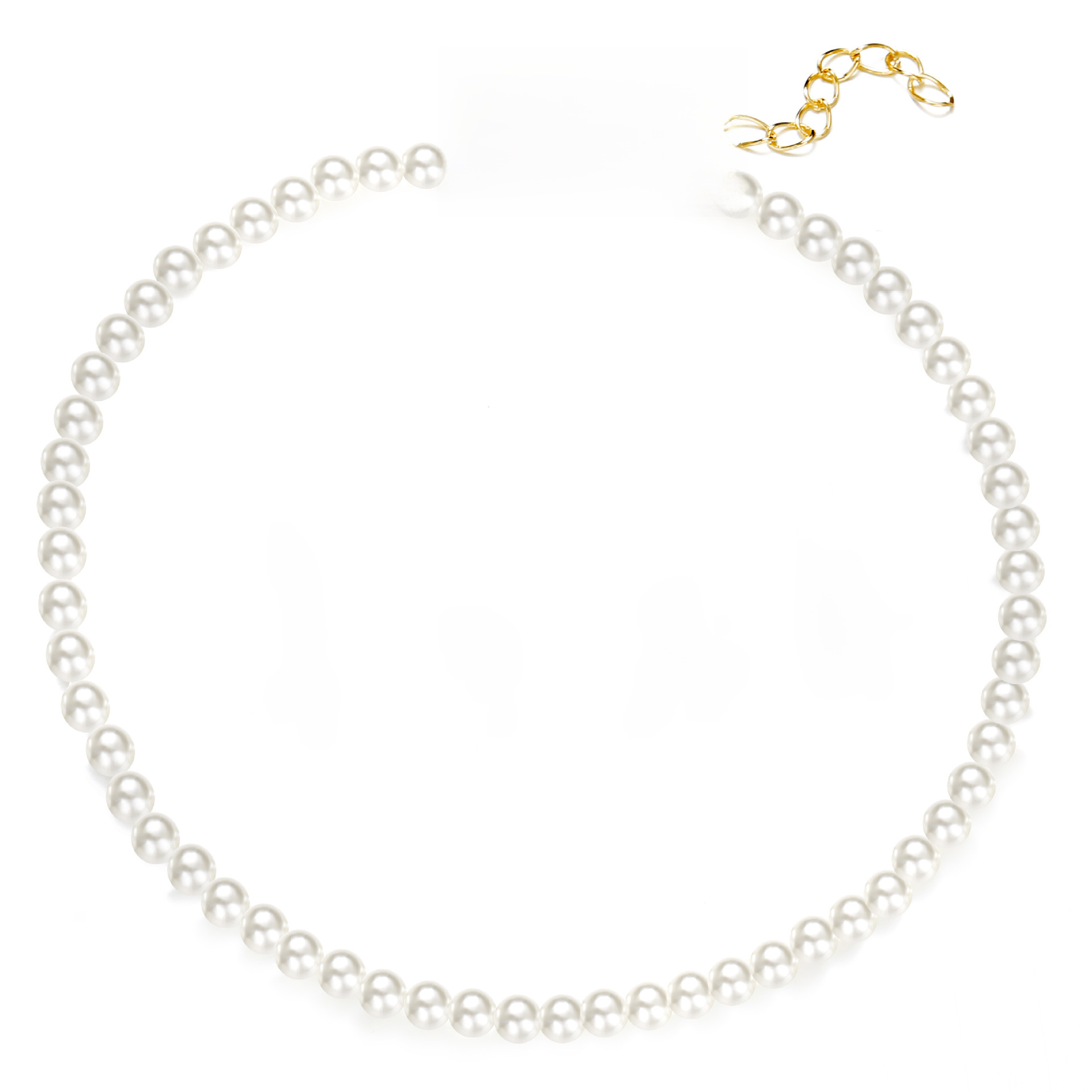 Süßwasserperlenkette Damen Ins Style Einfache Frische Perlenhalskette Chocker Schlüsselbeinkette_voghion.com