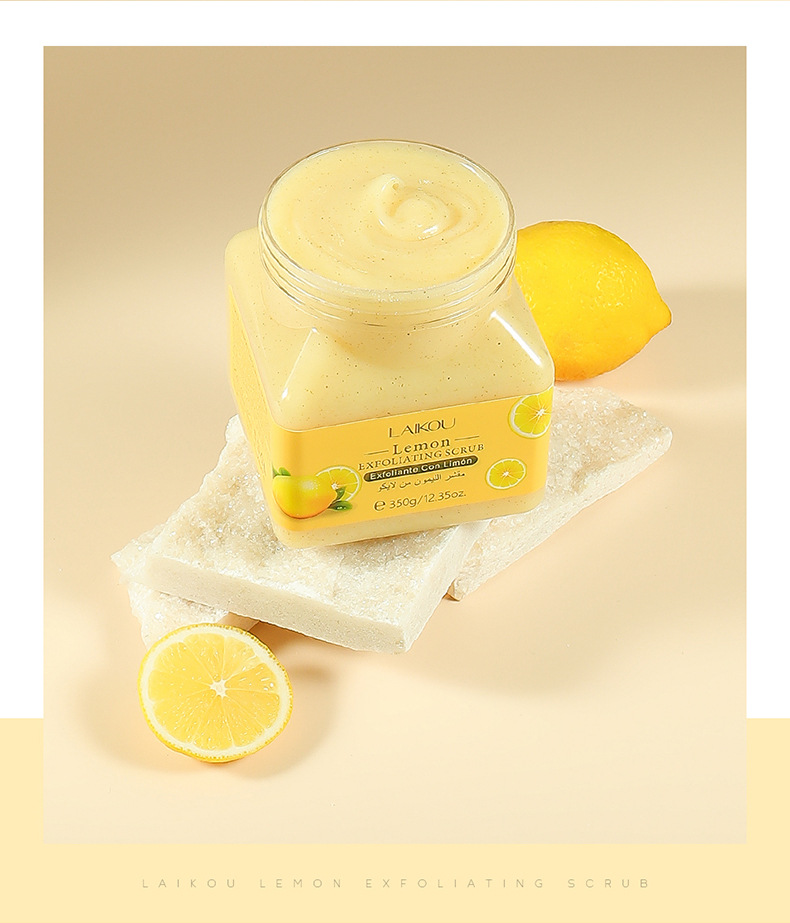 Laikou Body Lemon Scrub 350g Pore and Exfoliating Skin Care Product Body Scrub Wholesale undefined