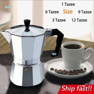Coffee Maker Machine Aluminum Mocha Pot Mocha Coffee Pot Octagonal Aluminum Pot