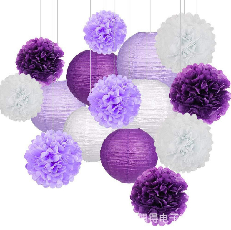 Amazon papel rosa de flores de panal de papel linterna de fiesta de cumpleaños boda cumpleaños set de decoración del hogar