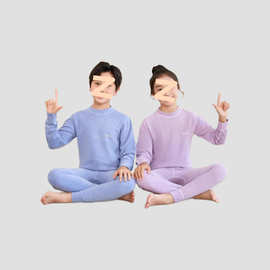 2026新款儿童保暖内衣套装男女童打底保暖秋衣秋裤中大童加绒睡衣