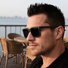 新款男士开车户外方框墨镜高端轻奢太阳镜防紫外线防晒偏光眼镜女