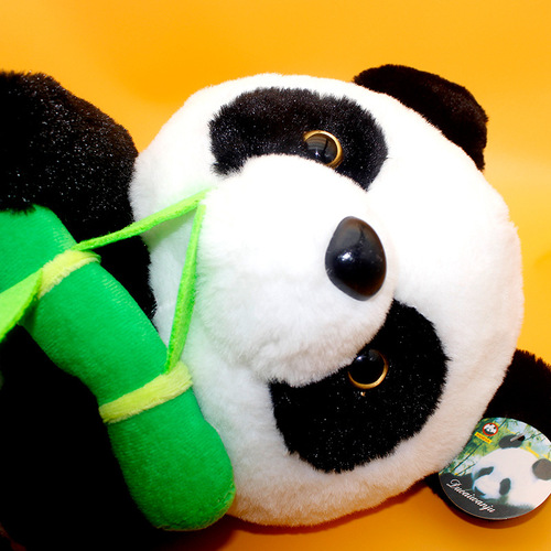 Creative and cute simulation panda plush doll bamboo leaf hugging bamboo panda doll gift pillow plush toy wholesale