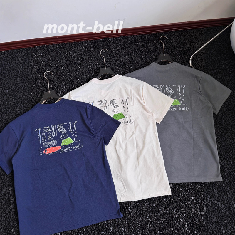 High-Quality Spring and Summer Mont Meishan Outdoor Casual Commuting Patterned Printed T-Shirt, Basic Loose Fit, Versatile for Both Men and Women High-Quality Spring and Summer Mont Meishan Outdoor Casual Commuting Patterned Printed T-Shirt, Basic Loose Fit, Versatile for Both Men and Women