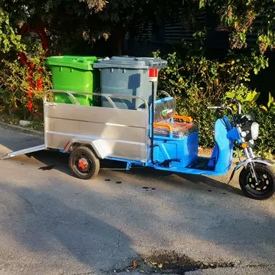 Cleaning Sweeper, Sanitation Truck, Three-Wheeled Cleaning Truck, Double Bucket Garbage Truck, Community Sanitation Garbage Transfer Truck (Elektrik zibil maşınları)