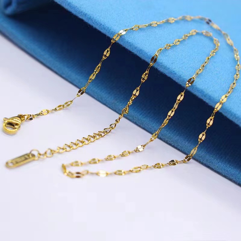 Simple Style Geometric Titanium Steel Gold Plated Necklace