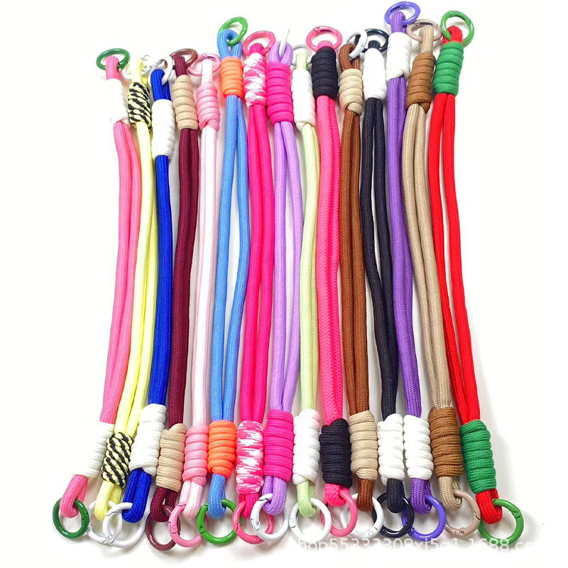Double Buckle Mobile Phone Lanyard Simple Unisex Mobile Phone Lanyard Short Wrist Lanyard Handmade Polyester Color-matching Mobile Phone Chain Double Buckle Mobile Phone Lanyard Simple Unisex Mobile Phone Lanyard Short Wrist Lanyard Handmade Polyester Color-matching Mobile Phone Chain