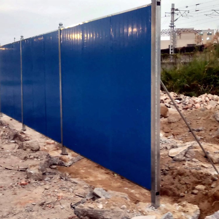 佛山标准彩钢泡沫夹心板围挡建筑工地施工围蔽围挡防护栏围墙安装