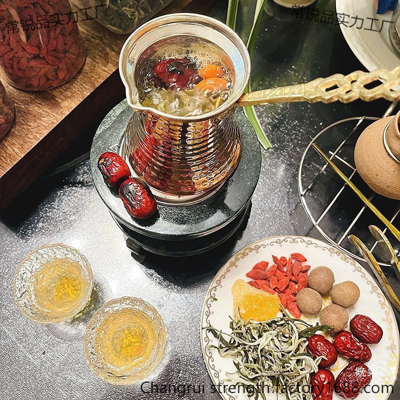 トルコ式コーヒーポット、ミルクティー、薄い銅製の花柄銅製ポット、吊り下げ式ティーポット、手淹れポット、イタリアンコーヒーポット|undefined