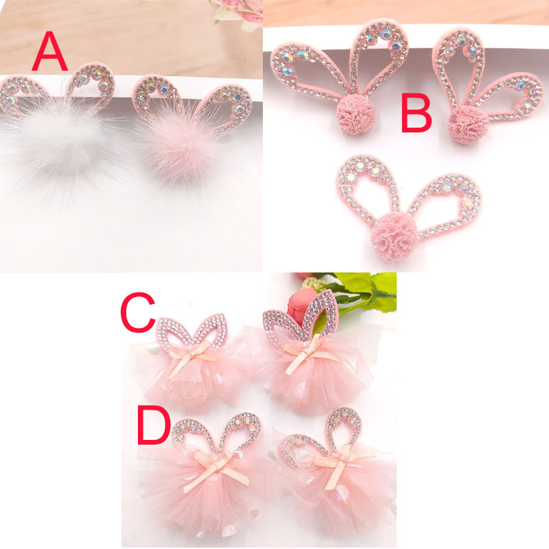 Mink hair ball Bright Rabbit Ear DIY hair accessories Material Cat…