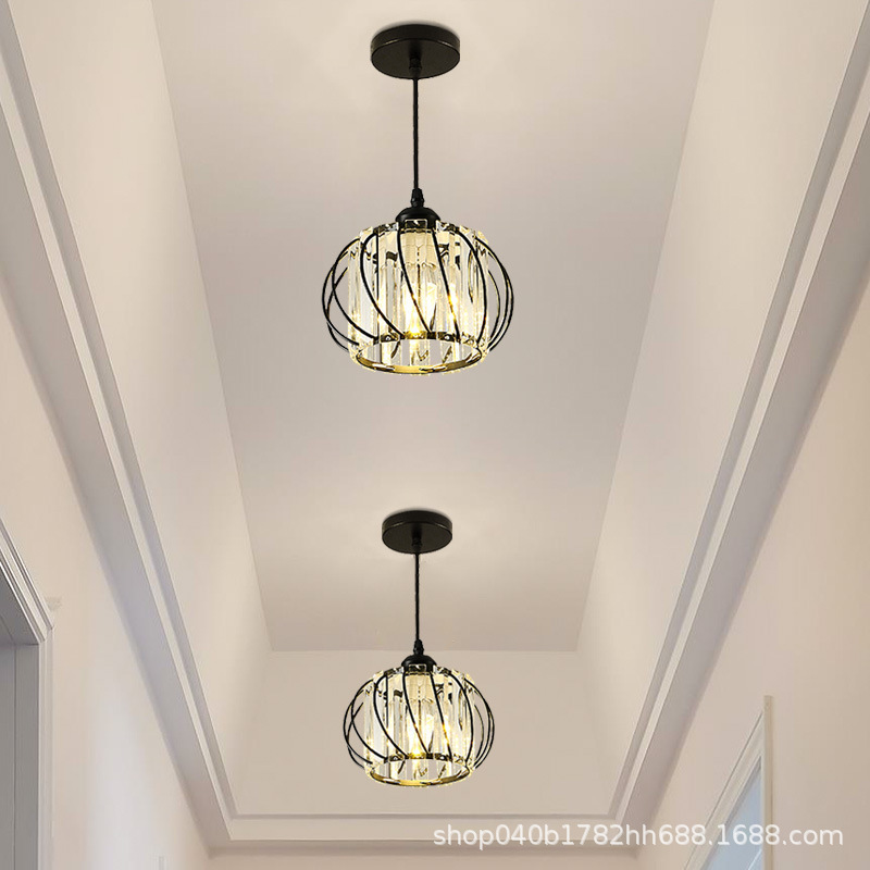 Crystal Aisle Light, Simple Modern Bedroom Bedside Lamp, Corridor Small Pendant Light, Nordic Led Ceiling Light, Balcony Light