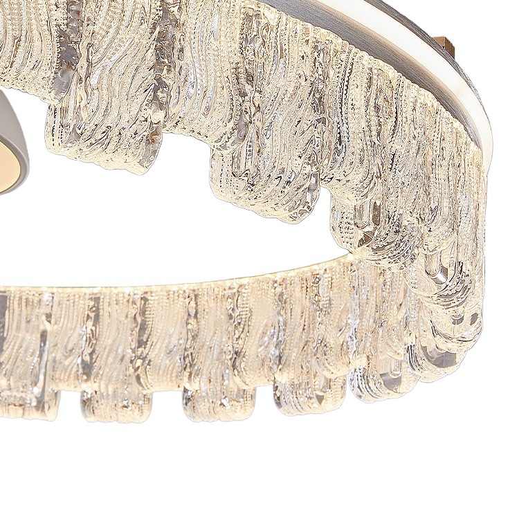 Lámpara de ventilador de sala de estar 2025 nuevo candelabro de ventilador invisible integrado de comedor