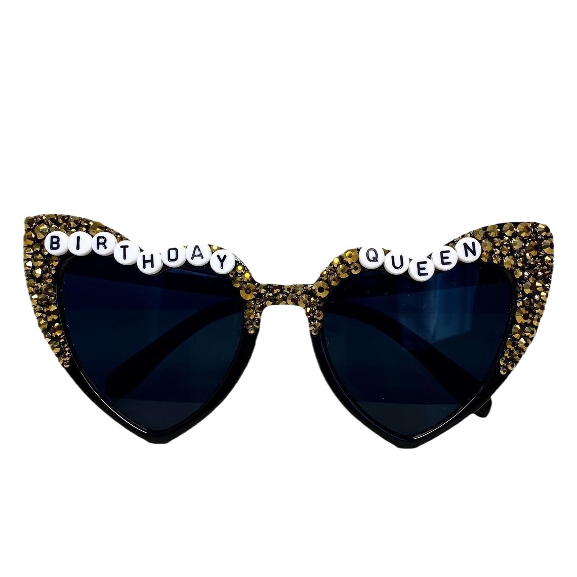 Gafas de sol con forma de corazón “Just Married” doradas con diamantes, accesorio para novia, despedida de soltera o boda