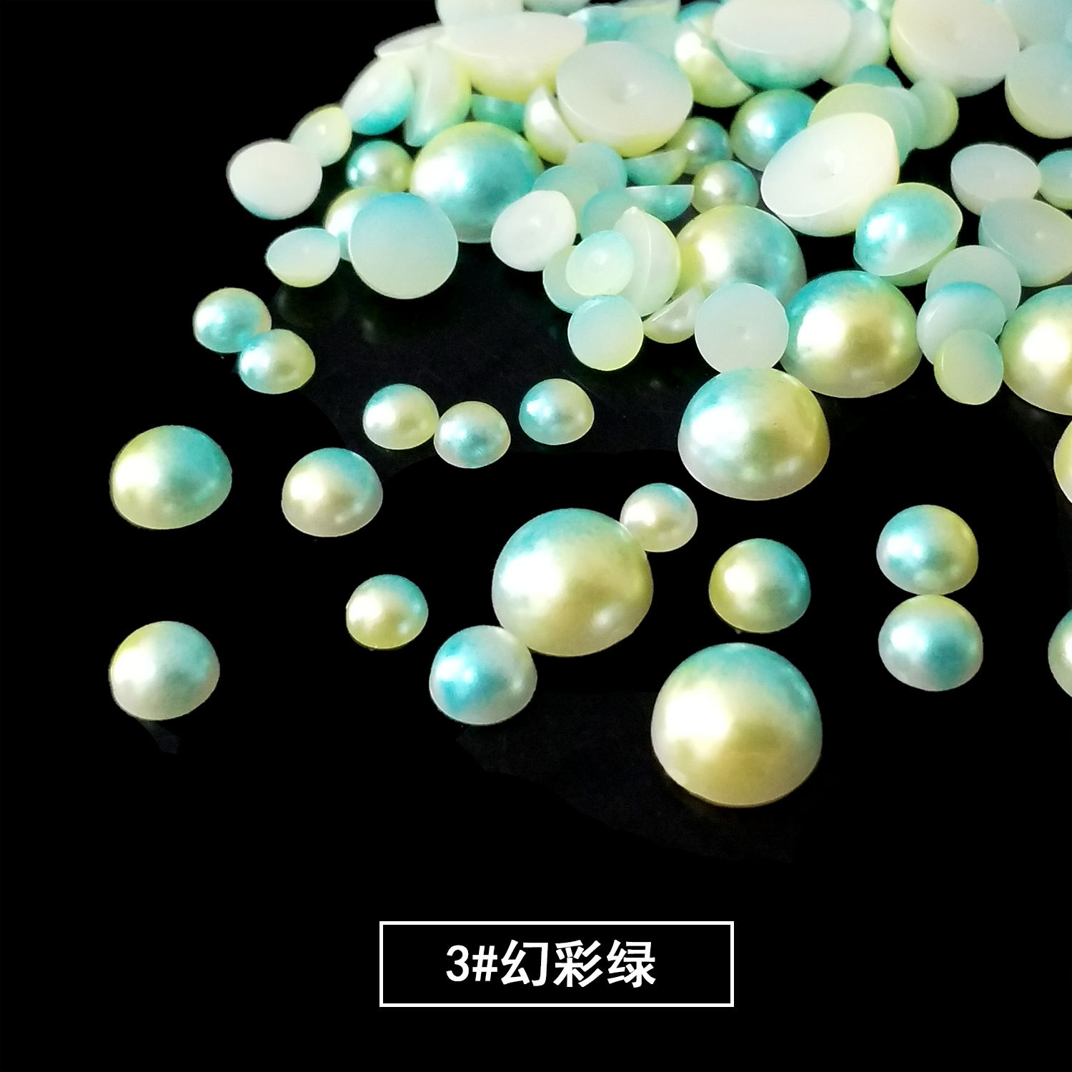 ABS perla de imitación de fondo plano semicírculo Perla media superficie de color perlas sueltas accesorios de ropa parche hecho a mano accesorios de la joyería de bricolaje