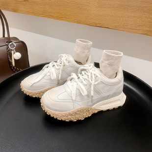 Inner Height-Increasing Moral Training Shoes for Women 2025 Spring and Summer New Small Forrest Gump Shoes Student Casual Sneakers Dad Shoes for Women