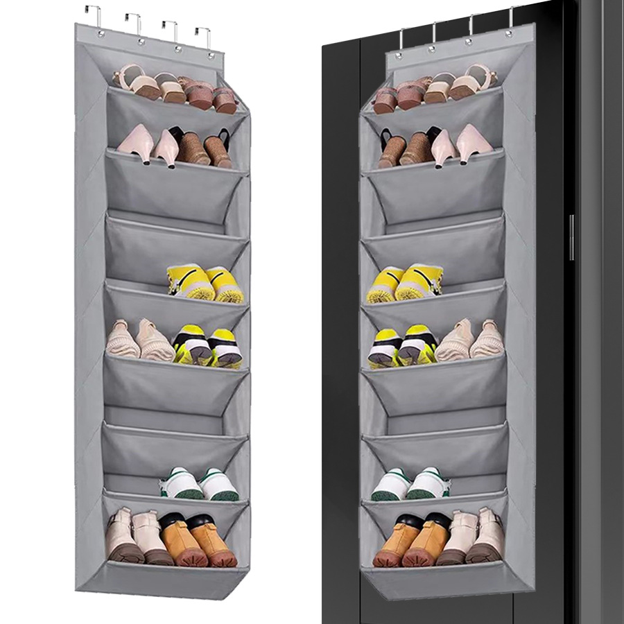  Home Storage & Organization wall mounted shoe bag multi function door storage hanging bag multi layer sundries storage bag_voghion.com