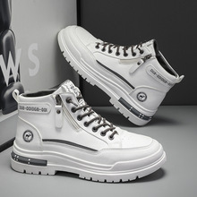 男鞋2024新款春季韩版运动工装鞋男潮流百搭厚底防滑耐磨劳保鞋