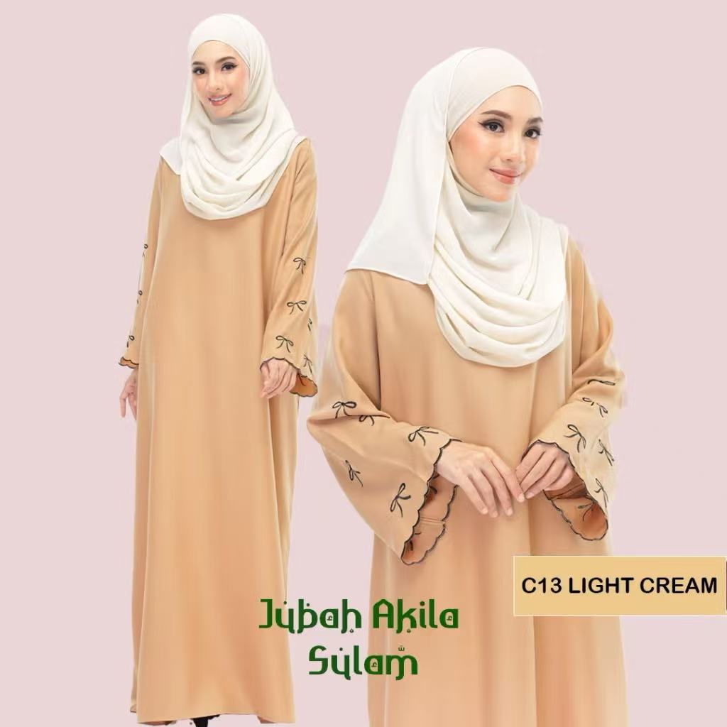 In-stock 2026 New Cross-border Middle Eastern Robe Solid Color Embroidered Loose Plus-size Dress_ecoleips.com