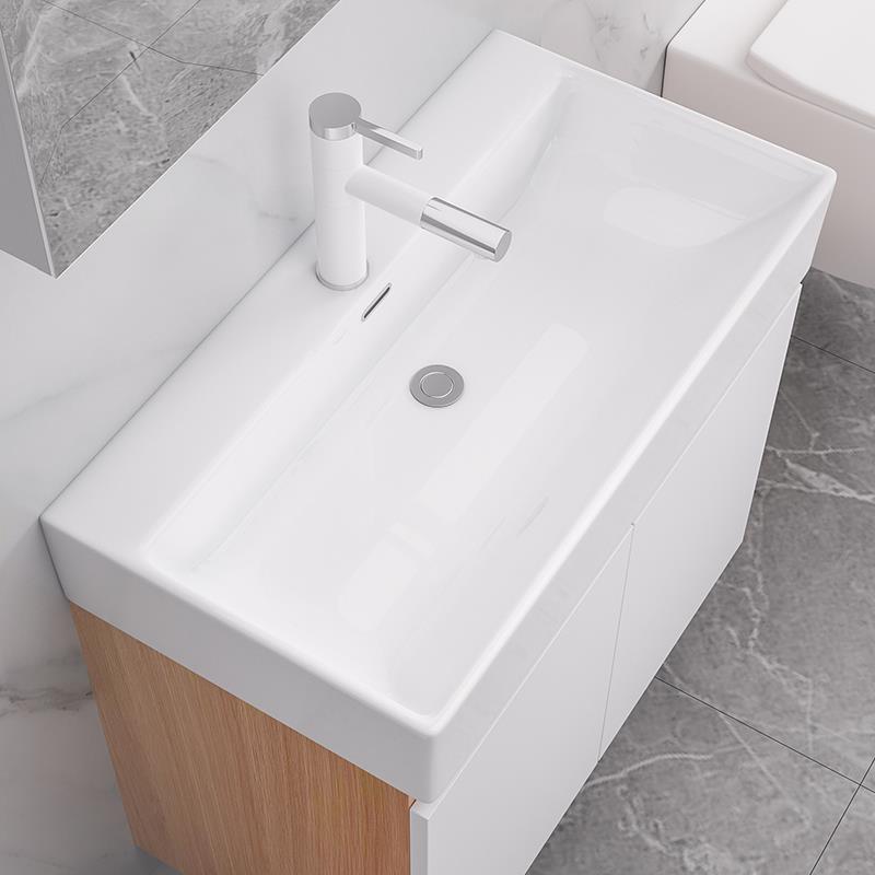 50cm pequeño apartamento lavabo gabinete combinación de cerámica lavabo integrado lavabo mueble de baño mesa de lavado