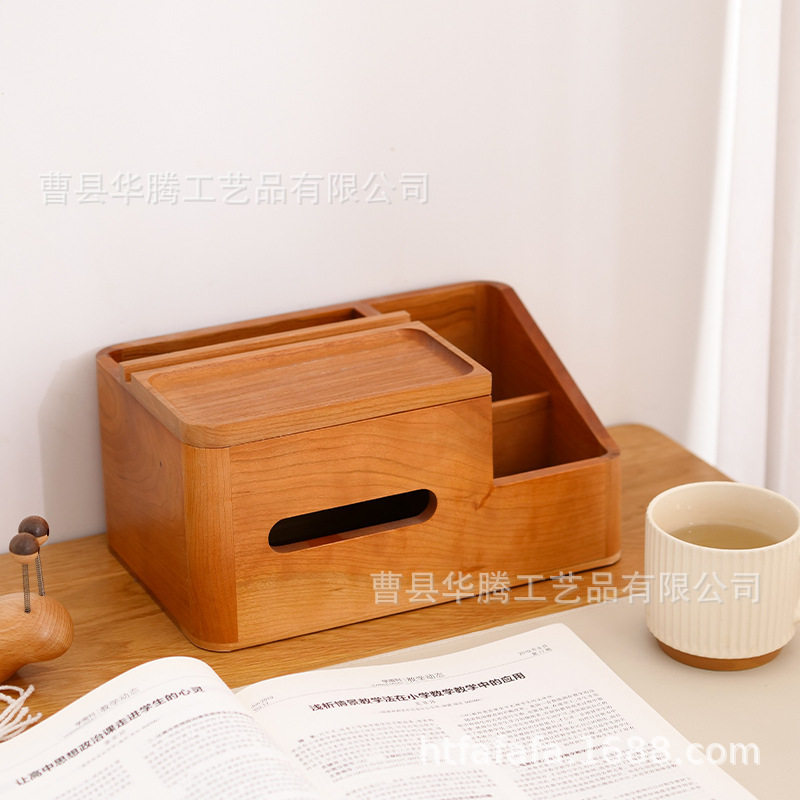 家庭用の木製ティッシュボックスのリビングルームのお茶はとても軽いです。|undefined