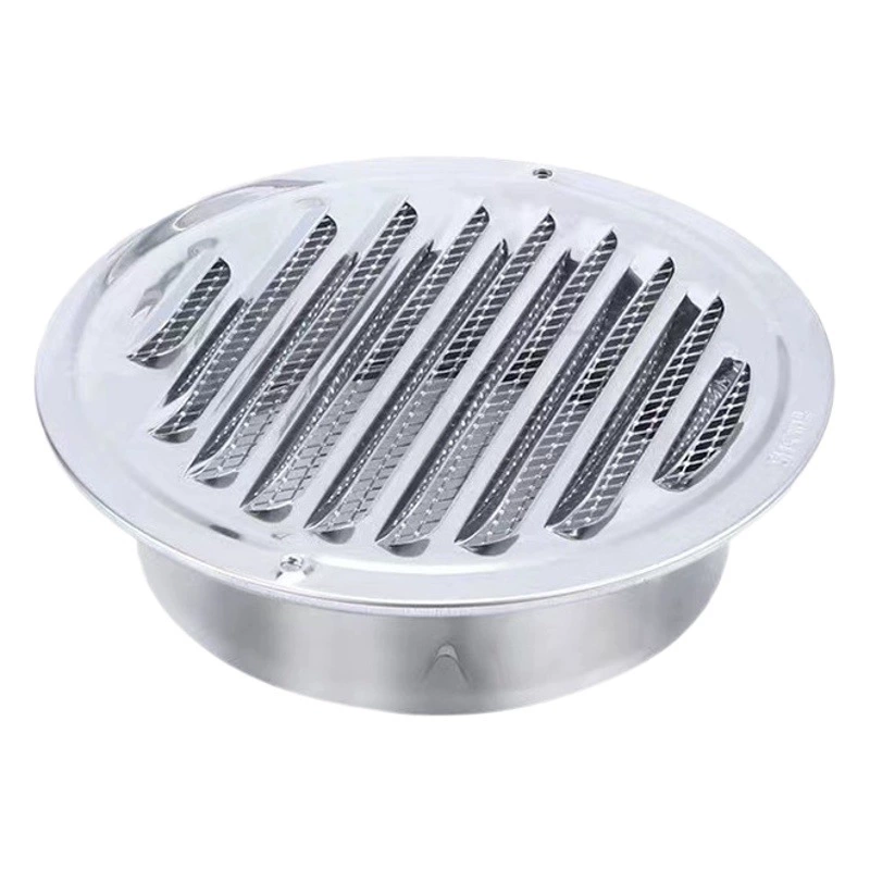 Вытяжной вентилятор для унитаза Крышка от москитной сетки Капюшон из нержавеющей стали 304 Внешняя стена Выход воздуха Плоская головка Непромокаемая вытяжная вентиляция