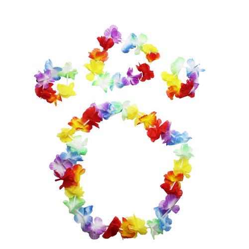 Garland four-piece set children's colorful adult Hawaiian suit party wedding supplies pick-up game props