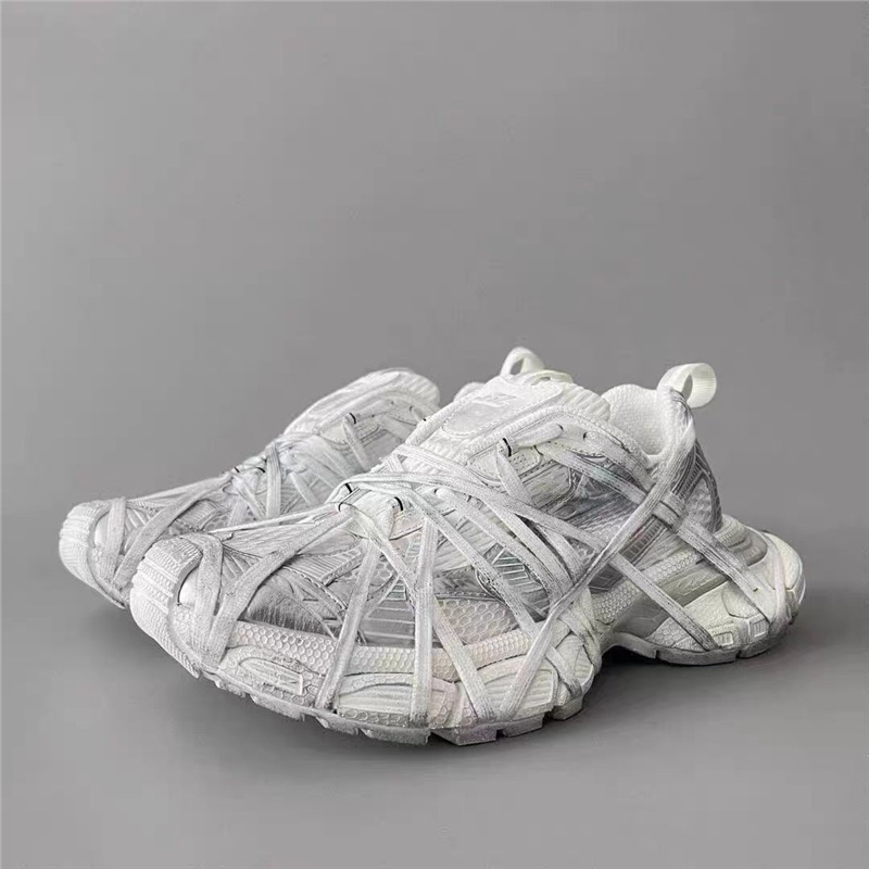 纯原批发正确字母巴黎3XL蜘蛛侠绑带老爹鞋男女厚底情侣运动鞋|undefined